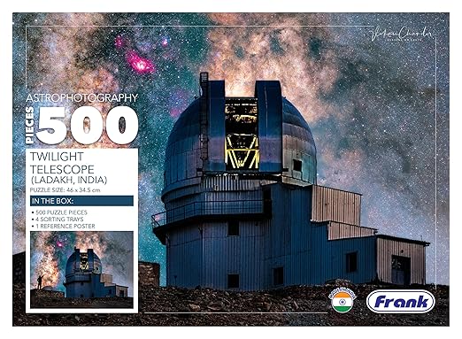 Frank Twilight Telescope 500 Piece Jigsaw Puzzle for Adults & Kids Above 10 Years | Fun & Challenging Having Realistic Illustrations | Puzzle Games for Stress Relief and Focus, Gifts for Teenagers